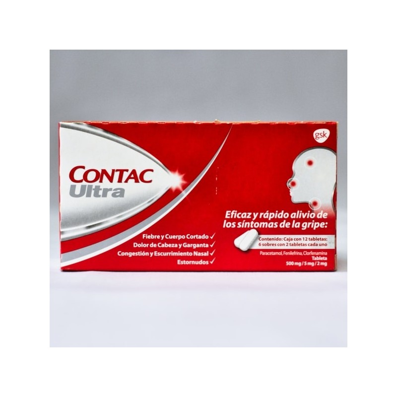 CONTAC ULTRA 500MG/5MG/2MG TAB C/12