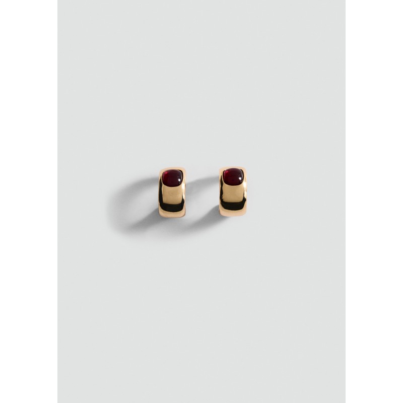 Pendientes aro abalorios