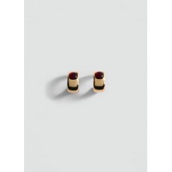 Pendientes aro abalorios