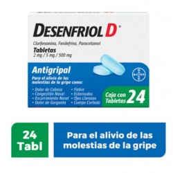 DESENFRIOL D 2MG 5MG 500MG TABLETAS C/24
