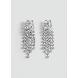 Pendientes cascada cristales facetados