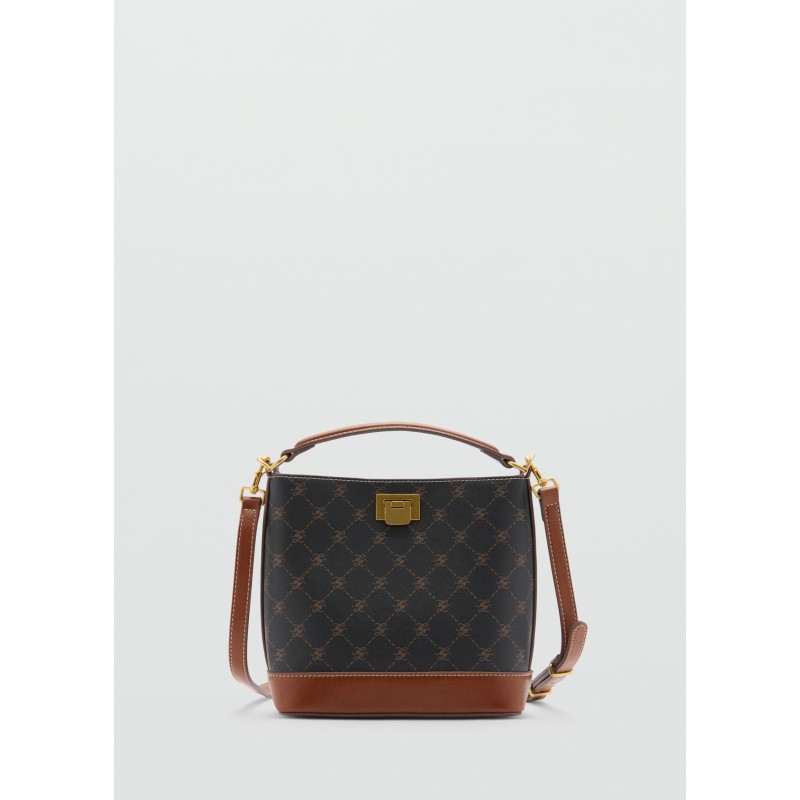 Bolso mini shopper estampado logo