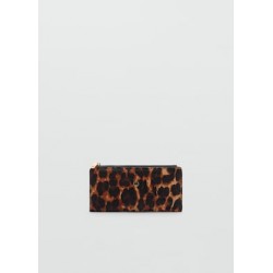 Billetera piel pelo leopardo