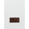 Billetera piel pelo leopardo