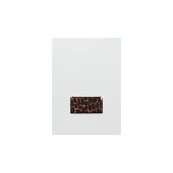 Billetera piel pelo leopardo