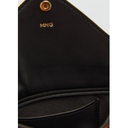 Billetera piel pelo cadena leopardo