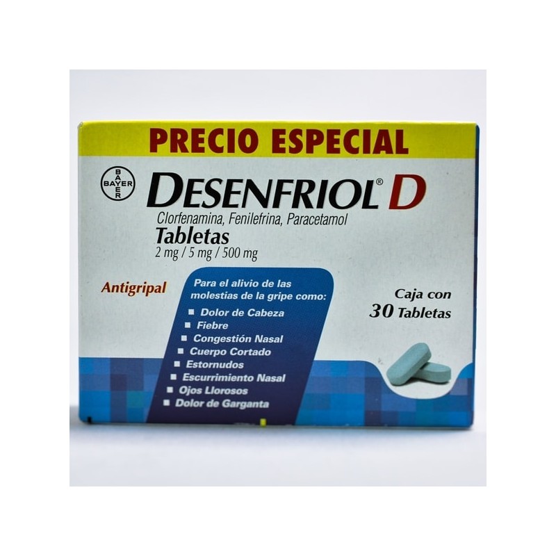 DESENFRIOL-D 2/5/500MG TAB C/30