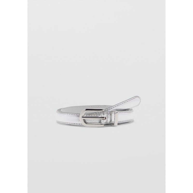 Cinturón metalizado hebilla