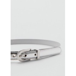 Cinturón metalizado hebilla