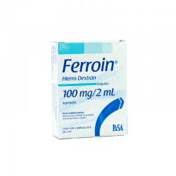 FERROIN 100 MG AMP 3X2 ML