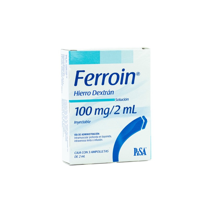 FERROIN 100 MG AMP 3X2 ML