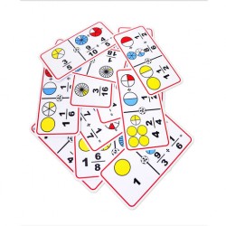 Dominó Gigante de Fracciones División Círculos