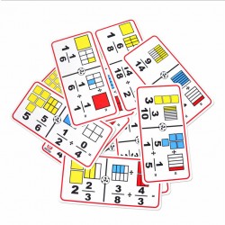 Dominó Gigante de Fracciones División Cuadrados