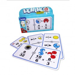 Dominó Gigante de Fracciones Multiplicación Círculos