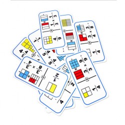 Dominó Gigante de Fracciones Multiplicación Cuadrados