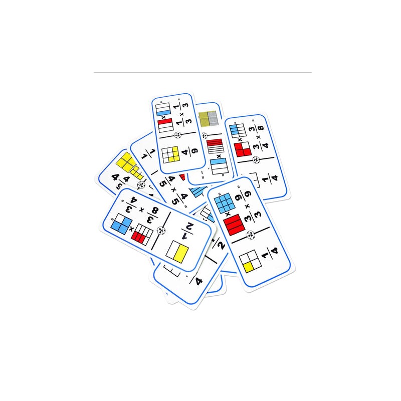 Dominó Gigante de Fracciones Multiplicación Cuadrados