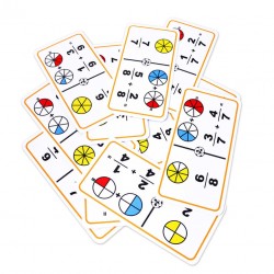 Dominó Gigante de Fracciones Sumas Círculos