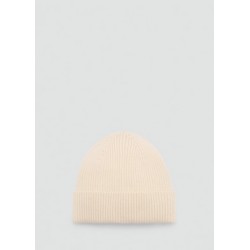 Gorro mezcla lana y cashmere canalé