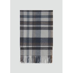 Bufanda cuadro escocés flecos