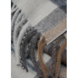 Bufanda cuadro escocés flecos