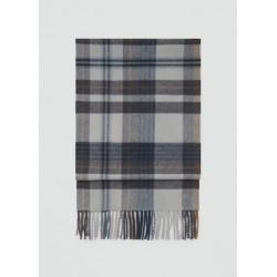 Bufanda cuadro escocés flecos