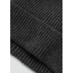 Gorro mezcla lana y cashmere canalé