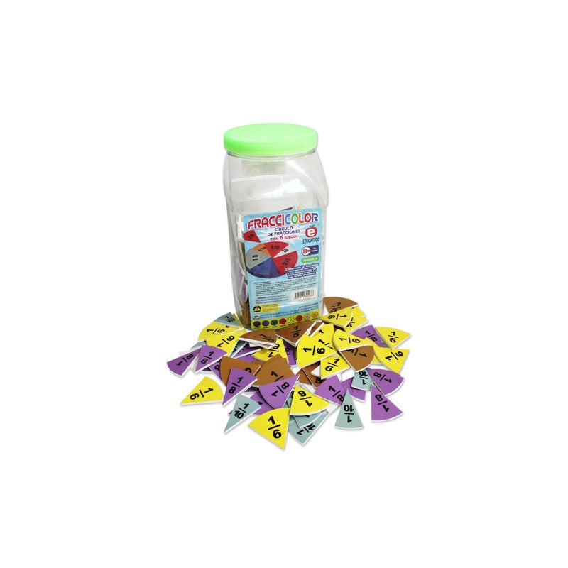 Fraccicolor Círculo de Fracciones con 6 Juegos
