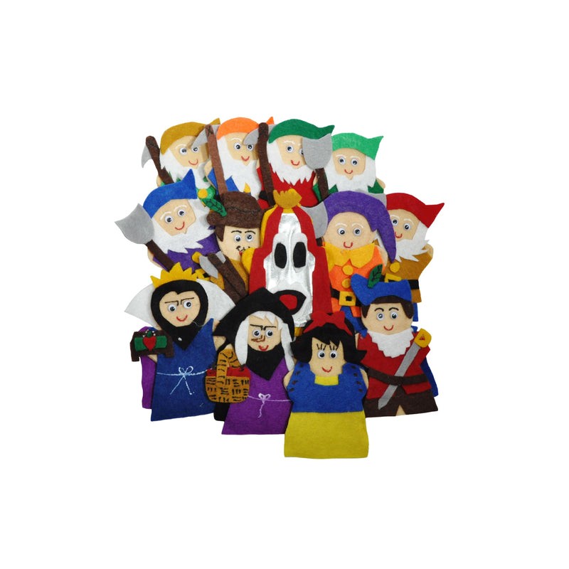 Juego de 13 Títeres Digitales Blanca Nieves