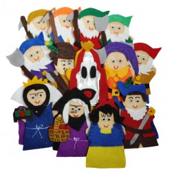 Juego de 13 Títeres Digitales Blanca Nieves