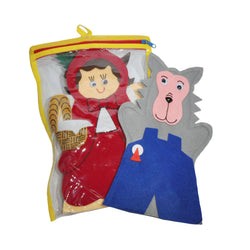 Juego de 5 Guiñoles Caperucita Roja