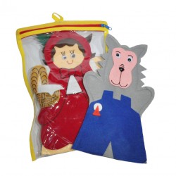 Juego de 5 Guiñoles Caperucita Roja