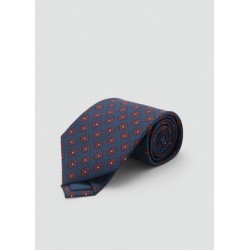 Corbata seda diseño geométrico