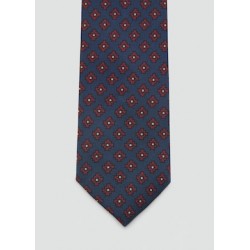 Corbata seda diseño geométrico
