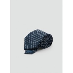 Corbata seda diseño geométrico