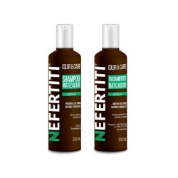 Shampoo y Tratamiento Matiz Chocolat Color & Care intensifica castaño y chocolate- Nefertiti