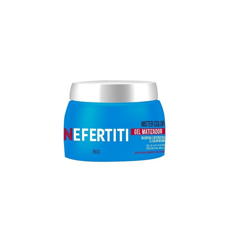 Gel Mister Color matiz recupera e intensifica el color negro del cabello 350g - Nefertiti