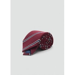 Corbata rayas seda algodón