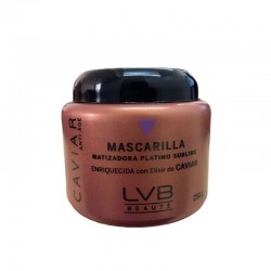 Mascarilla Matiz Platino Sublime con elixir de caviar elimina los visos amarillos 250g - LVB Beauté