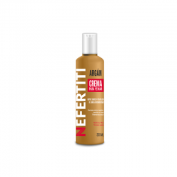 Línea argán Crema para peinar con aceite de suaviza y revitaliza, reduce el frizz 300ml - Nefertiti