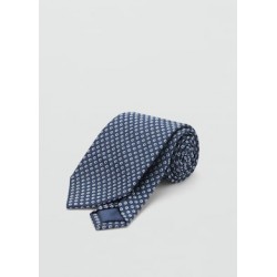Corbata seda diseño geométrico