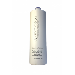 Platino Shampoo elimina los reflejos amarillos de los cabellos canosos, rubios y platinados 1L - AVYNA