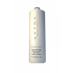 Platino Shampoo elimina los reflejos amarillos de los cabellos canosos, rubios y platinados 1L - AVYNA
