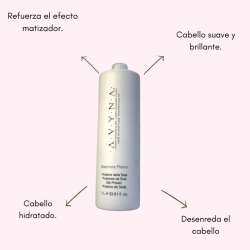 Platino Maschera para cabellos rubios, platinados y canosos 1L - AVYNA