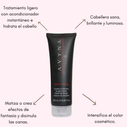 Zenzero maschera colorante Rosso reestructura e intensifica el color cosmético y nutre el cabello 250ml - Avyna