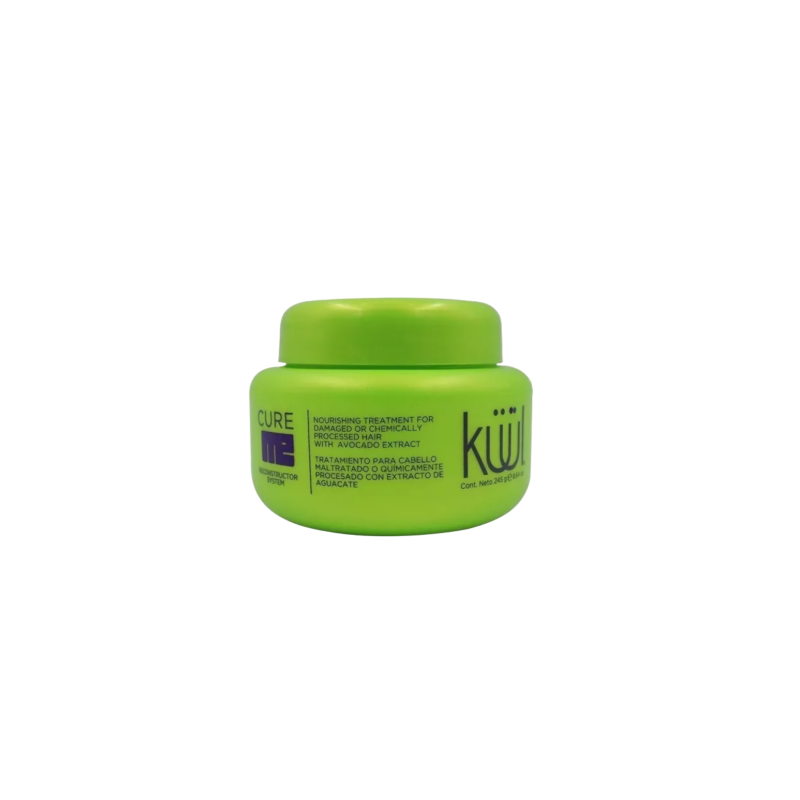 Cure Me Reconstructor Tratamiento para cabello maltratado o químicamente procesado con extracto de aguacate. 245g- Kuul