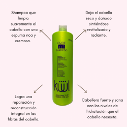 Cure Me Shampoo para cabello dañado o sobre-procesado repara y reconstruye 1L - Kuul