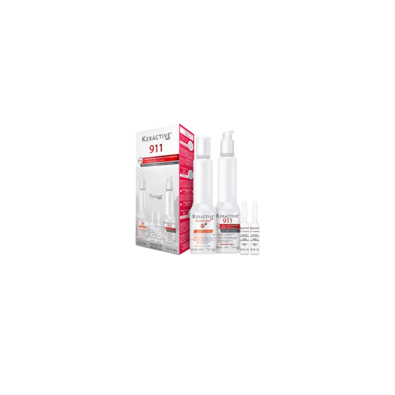 Kit 911 Sistema tratamiento Integral reparacion de cabello reseco y dañado. -Nutrapel
