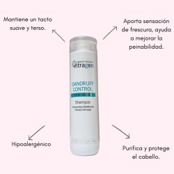 Intragen Shampoo Dandruff Control Shampo anticaspa ayuda a limpiar y purificar el cabello y el cuero cabelludo 250ml - Revlon