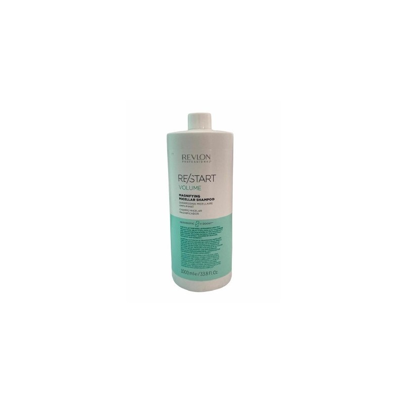 RESTART Volume Shampoo Micelar Magnificador efecto raíces levantadas para mayor cuerpo 1L - Revlon
