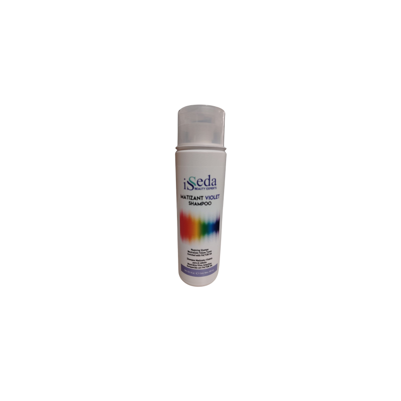 Shampoo Matizant Violet neutraliza visos amarillos en cabello gris y rubio 300ml - Isseda